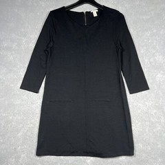 Forever 21 Ponte Shift Dress Women’s Medium Black 3/4 Sleeve Rayon Blended