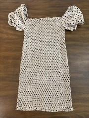 Love Tree Large Short Off Shoulder Dress Camel Beige Bodycon Boho Coquette H6