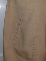 SHARAGANO camel Khaki Tan Stretch Cotton Zip Front Buckle Sides Shirt Dress 12