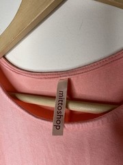 Mittoshop Womens Size M Tunic Dress Short Sleeve Pink Pockets Above Knee Stretch