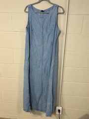 J Jill Dress Womens Extra Large Chambray Light Denim Sleeveless Modest Maxi