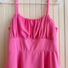Blue Rain Pink Spaghetti Strap Ruched Bodice A Line Mini Dress Size M