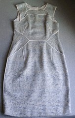J Mendel Paris Dress 12 Tweed Sheath Knee Length Retro Jackie O Designer USA