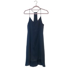 Club Monaco Black Silk Swing Cocktail Dress 0 Mini Trapeze Party Quiet Luxury