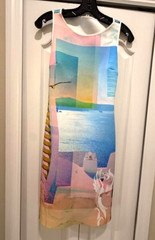 Clover Canyon Scuba Stretch Neoprene Open Cut Out Multi Color Dress-Small-Fast