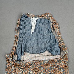 Free People One Mini Dress Women Small Blue Tank Boho Festival Flowy Lightweight