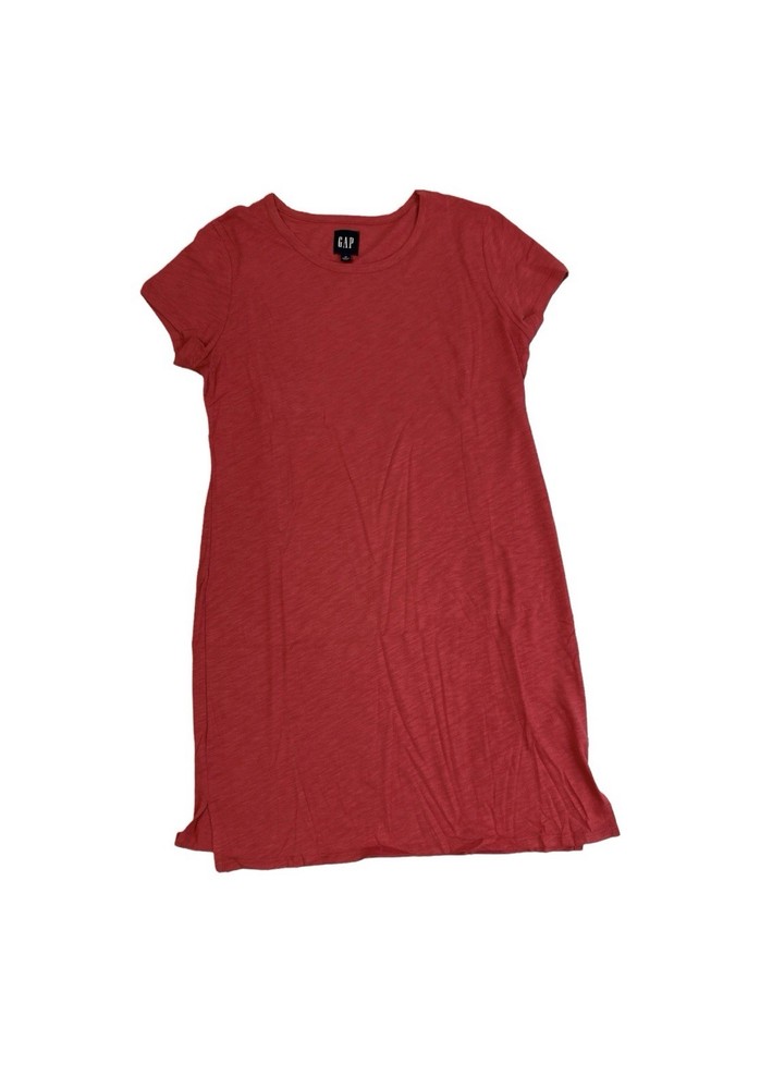 Gap Women&rsquo;s Knee Length Relaxed Fit Lightweight T-Shirt Dress Red Size X-Small