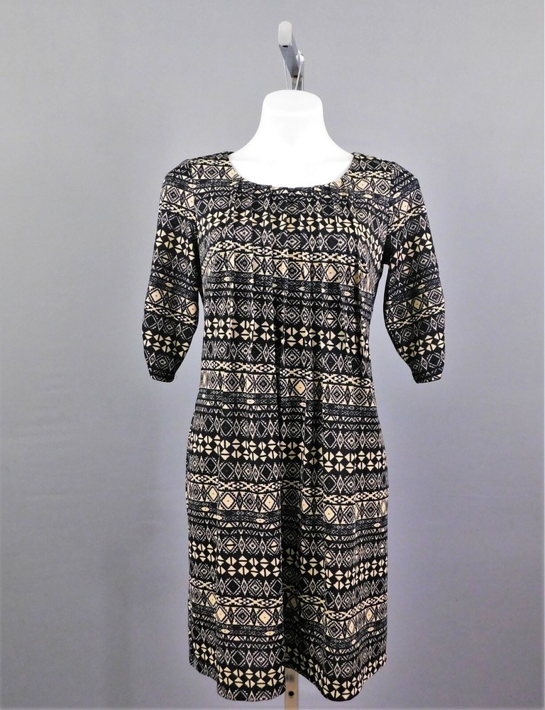 Perceptions Women&rsquo;s Dress, Size S, Black/Beige, 95% Polyester, 5% Spandex