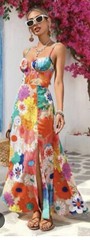 SHEIN Women&rsquo;s Floral Sleeveless Vacation Beach Maxi Dress Size M (6)