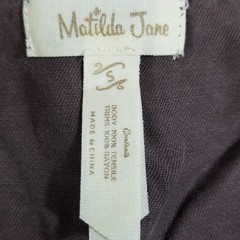 Matilda Jane Mauve Floral Trim Elastic Waist Sleeveless Mini Dress Small Boho