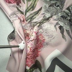 Ted Baker Haiilie Palace Gardens Floral Scalloped Pink Grey Skater Dress US 2