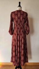 Anthropologie Maxi Dress New Size Medium Olive Floral Romantic Boho Fall Winter