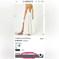 LSpace Anthropologie Goldie Cover Up Tiered Scoop Back Maxi Dress White M/L NEW