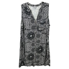 J for Justify Plus Sz 3X Dress Bandana Patchwork Black Paisley Boho Western 259