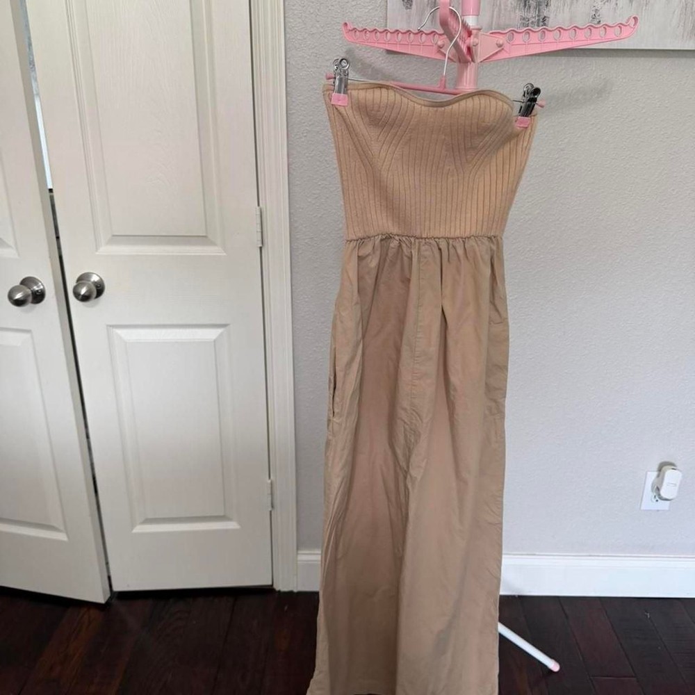 Universal Thread Strapless Ribbed Maxi Dress Size S