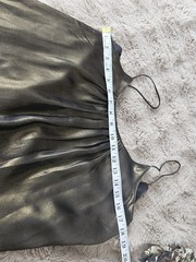 mes demoiselles Paris Bronze Gold Metallic Cotton Daviali Maxi dress 36 8 10 12