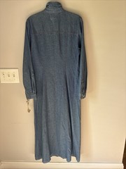 Crazy Horse Dress SZ 14 Denim Long Sleeve Button Up Western Prairie Cowgirl Chic