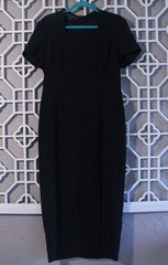 MariAnna Dress Womens 12 Black Casual Lightweight Back Zip 100% Polyester Ladies