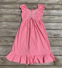 Blueberi Boulevard Women’s Embroidered Dress Ruffle Hem Size M Cottage Prairie