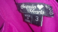 Sequin Hearts Raspberry One Shoulder Cocktail Dress Size 3 NWT