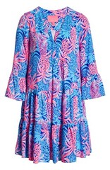 Lilly Pulitzer Gabriel Lileeze Tunic Dress Borealis Blue Tropic Down Low Size 4