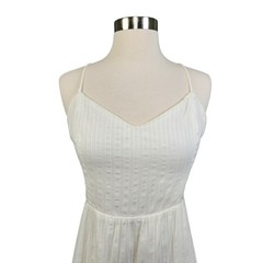 Lost + Wander Womens Asymmetrical Midi Dress Size Medium White Boho Bridal Beach
