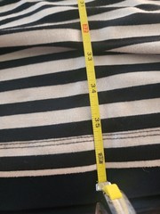 ALLEN B. by Allen Schwartz B/W Striped Cowl Neck Knit with Hoodie Pencil Dress L