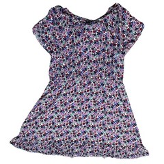 Talbots Womens Purple Floral Tie Neckline Dress Plus 18WP Chiffon Lined J7E