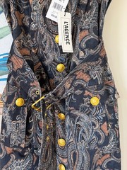 Brand new with tags L&rsquo;agence Idy Paisley Button Front Dress Size 4