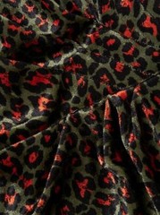 NEW BLACK HALO BRIAR LEOPARD VELVET MINI DRESS OLIVE FELINE SIZE 6 $390.00