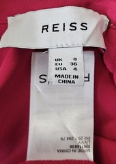 REISS Livvy Pink Open Back High Neck Sleeveless Fit & Flare Midi Dress 4 $268