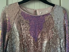 H&M Limited Edition Sequined Mini Dress Festival/Party – Size 10 *NEW*
