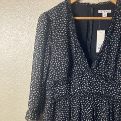 Mi Ami Francesca’s Pattern Dress Boho-Chic Cowgirl Prairie Ruffle Women’s Large
