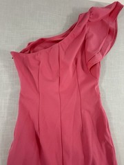 BTFBM One Shoulder Cocktail Wrap Ruffle Dress Sz M NWT. See Pics. Side Zip. H77