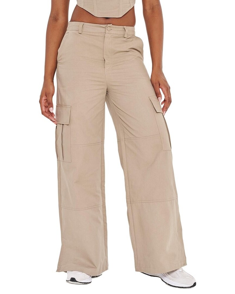 Extro&Vert Cargo Pocket Panel Trouser Women&rsquo;s Tan 6