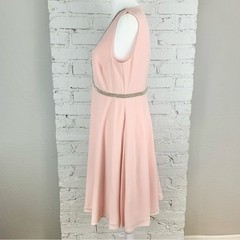 Ted Baker Caylin Embellished Cross Over Front Dress Light Pink Sleeveless 3