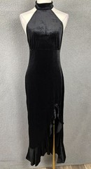 Aigeman Women&rsquo;s Halter Neck Velvet Maxi Mermaid Dress.Backless. Size (8/10). NWT