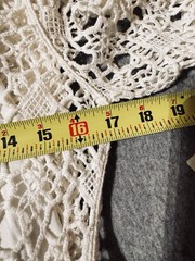 lauren ralph lauren off white crochet shift dress bell sleeve round neck pm