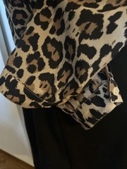 Banana Republic Size 2 Petite Leopard Print Keyhole Back One Piece Dress Black