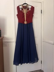 CAPTAIN MARVEL Her Universe The Marvels Red Blue Dress Size XL Costume Hot Topic