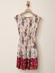 Max Studio Floral Butterfly Print Stretch Sleeveless Sheer Dress Size Small