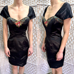 Michal Negrin Elegant Floral And Crystals Dress Size – S – NWT