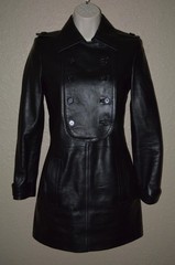 NWOT Sz F34 XS Saint Laurent Black Leather 2021 Spring Ready to Wear Mini Dress