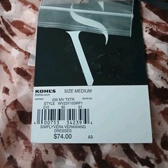 Simply Vera Wang Midi Dress M Button Down Abstract Ruffle Sleeve Pink NWT