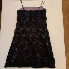 Democracy Womens A Line Dress Black Floral Lined Spaghetti Strap Zipper 2