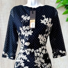 PHASE EIGHT Daisy Navy White Polka Floral Lace Dress UK 14 BNWT RRP £99 Wedding