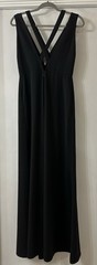 NWT Jill Stuart Black Crepe Strappy Formal Gown Size 6
