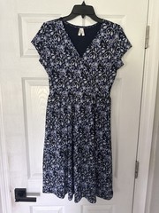 Pact Fit & Flare V-Neck Floral Dress