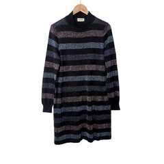 Sugarhill Brighton Sabrina Glittered Jewel Tone Stripe Knit Dress 16