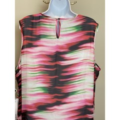 Moda Mix Brandon Thomas Size 20W Multi‑Color Chiffon Maxi Dress NWT High‑Low Hem